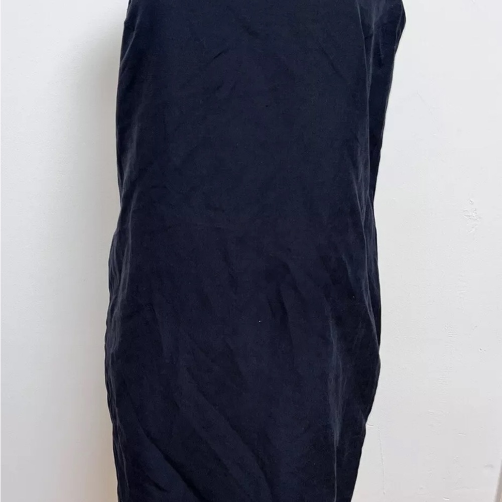 L.K Bennett Linen Silk Blend Pencil Dress Lined Black  Size 10 Straight Penc